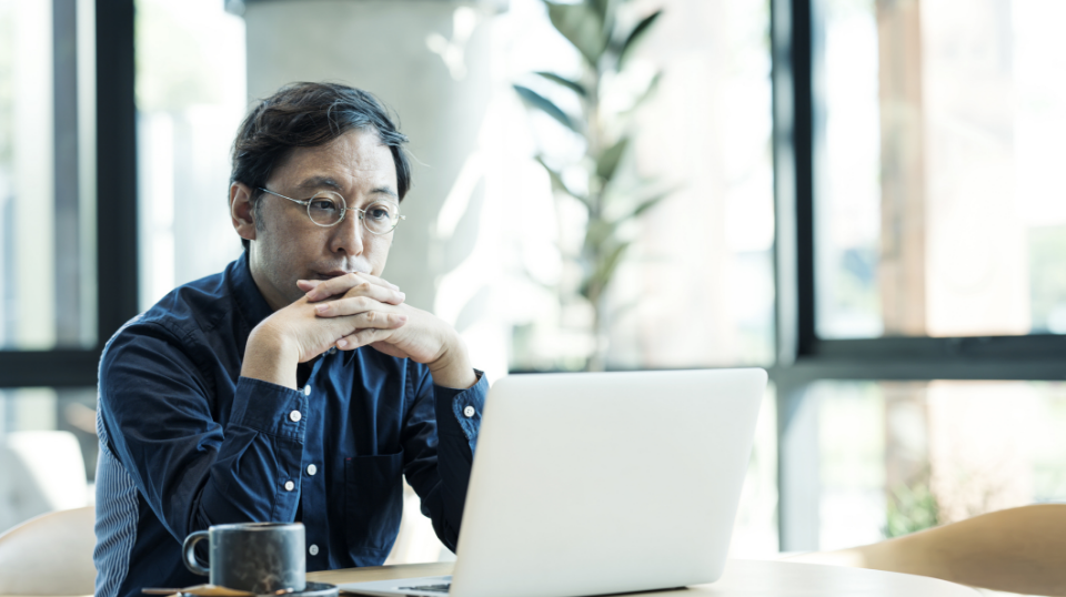 Man Using Computer